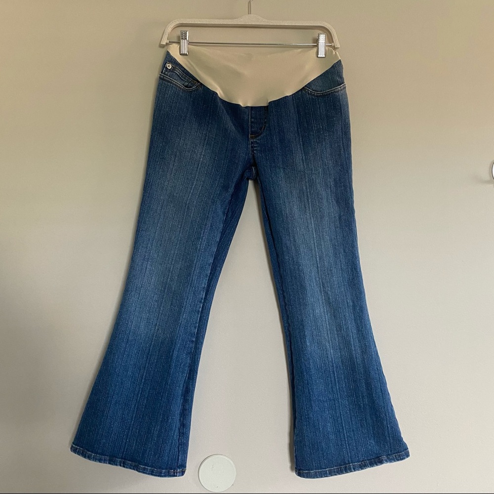 Motherhood Maternity Blue Flare Jeans Petite Small